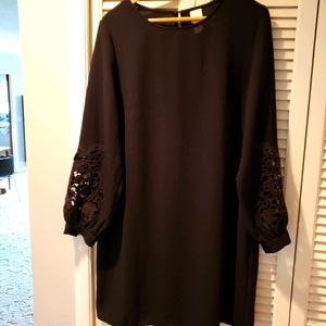 H&M Black Lace Sleeve Dress